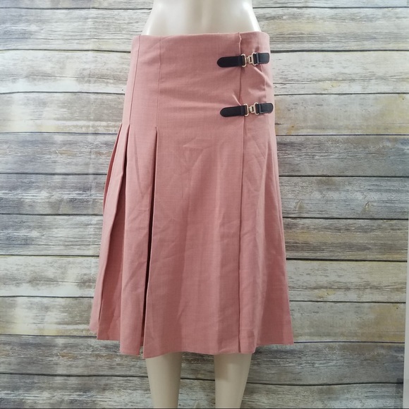 NWT Zara Pink Accordion Box Pleated Midi Skirt - Picture 8 of 8